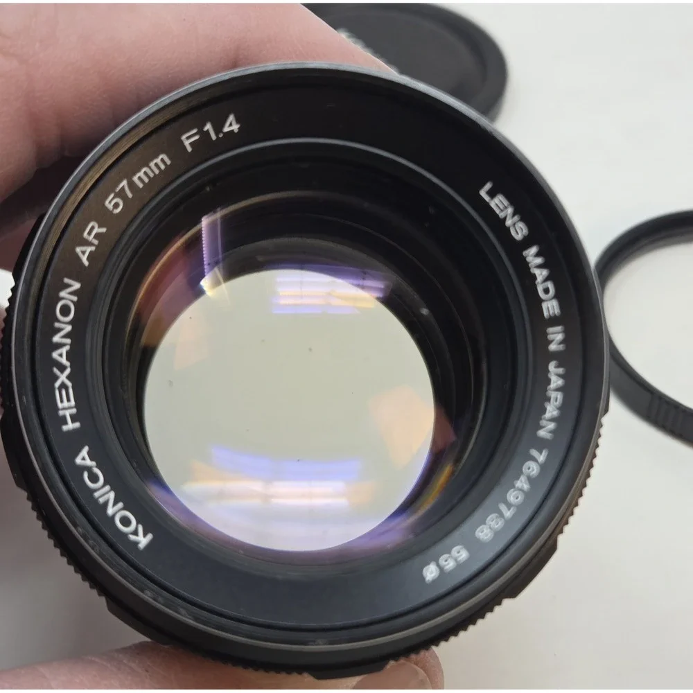 Konica Hexanon AR 57mm f/1.4 Lens Konica AR Mount Camera Lens Japan w/ Cap